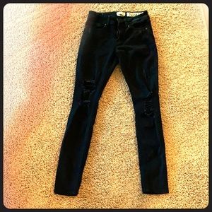 Indigo rein black ripped jeans